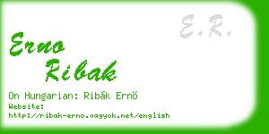 erno ribak business card
